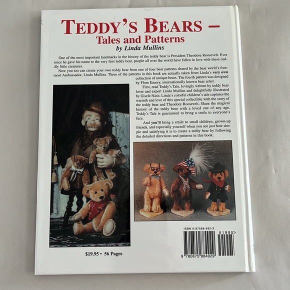 NWT Teddy’s Bears Tales & Patterns Hardcover BOOK Linda Mullins Patriotic 1997 - Picture 3 of 17